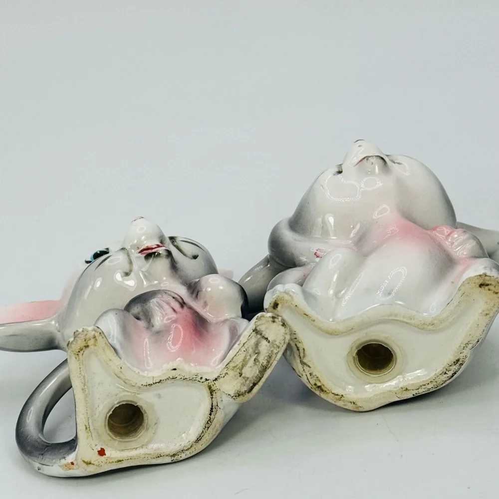 Vintage 1950s ArtMark Mouse Salt & Pepper Shaker Mice Pair Japan Kitschy.